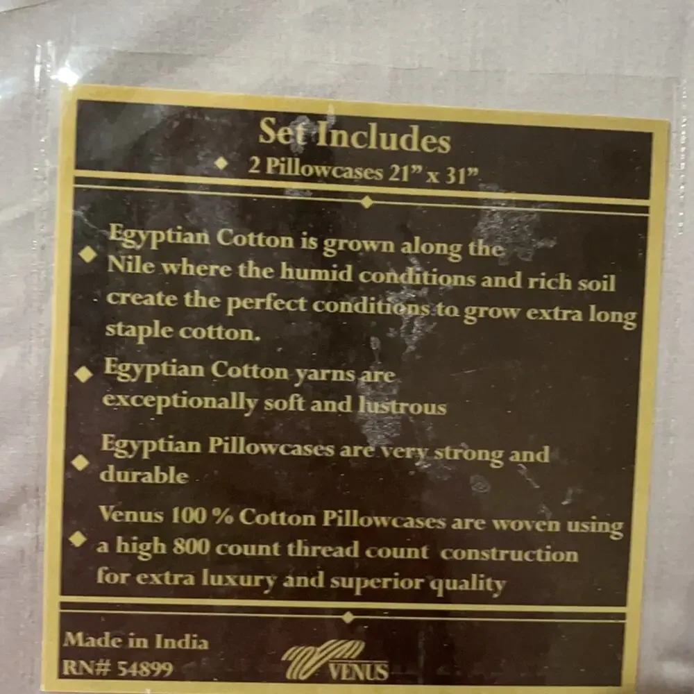 Venus 800 thread count 💯 Egyptian cotton grey shade standard pillowcases nwt